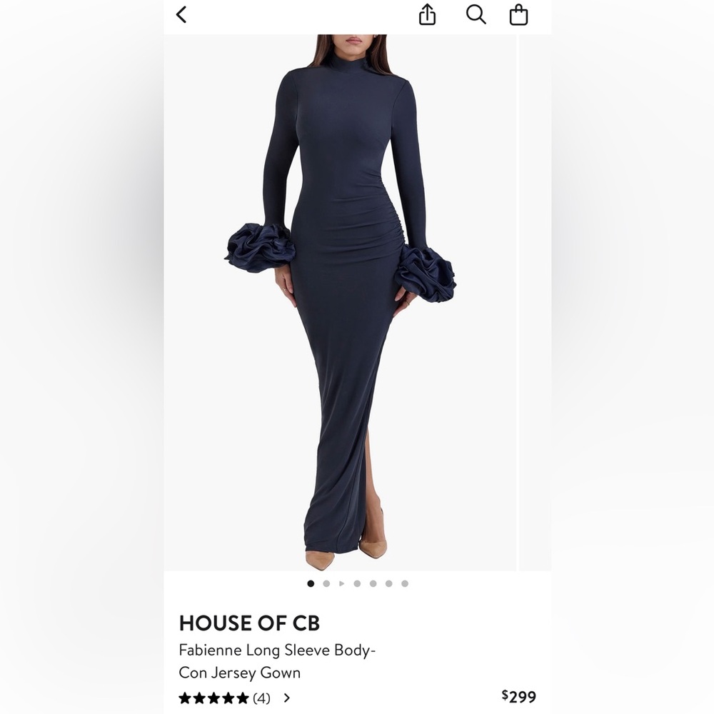 House of CB Febienme Long Dress in Navy XS